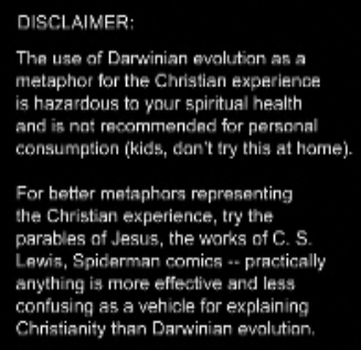 How good a metaphor is evolution for the Christian walk?
