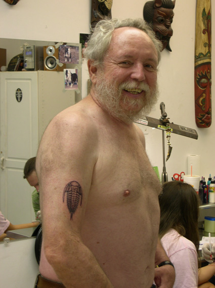 Ruse with his new tattoo