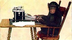 A monkey at the keyboard