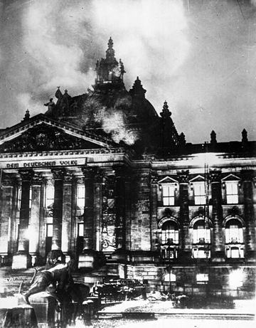 The burning Reichstag